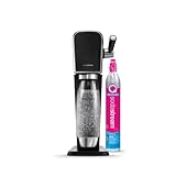sodastream Art Sprudelwassermaschine und Soda | 1 Flasche 1 l Edelstahl-Finish spülmaschinenfest +...