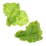 LOORGVEL 4 Stück Lebensechte Salatblatt Modelle PVC Realistische Simulation Gemüse Dekoration für...