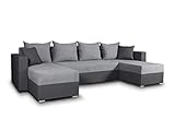 Wohnlandschaft mit Schlaffunktion Beno - U-Form Couch, Ecksofa mit Bettkasten, Couchgranitur mit...