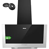 CIARRA CBCB6736C A++ Dunstabzugshaube 60 cm Umluft Kopffreie Schräghaube 350 m³/h 3 Stufen...