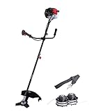 Scheppach Benzin Motorsense BCH3300-100PB mit 2 Spulen | 2in1 Freischneider, Rasentrimmer | 1,22PS...