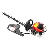 Benzin-Heckenschere, Motor-Strauch-Schere, (65cm Schnittl, 2-Takt, Doppelklinge, 650w, Drehbarer...