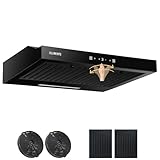 KB ELEMENTS Dunstabzugshaube 60cm, Umluft/Abluft Dunstabzugshaube mit 650m³/h starke Saugleistung,...