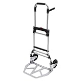 Klappbare Sackkarre 48 * 88cm Schwerlast Klappbar mit Bindeseil,Teleskopgriff,120 kg Gepäckwagen...