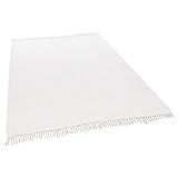 Theko | Dhurry Teppich aus 100% Baumwolle Flachgewebe Teppich Happy Cotton | handgewebt | Farbe:...