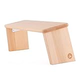 Bodhi Meditationsbank aus Holz (Buche) | Yoga Hocker aus Holz | Kniesitz Medibank für eine Tiefe...