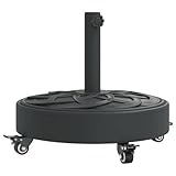 vidaXL Sonnenschirmständer mit Rollen, Schirmständer mit Standfuß Spannknopf, Schirmhalter für...