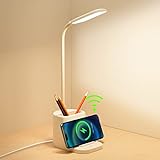 Schreibtischlampe LED Smartphone Wiederaufladbarer Stifthalter Touchbedienung Tischlampe 3 Farb...