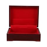 HANABASS Vintage Holz Poker Aufbewahrungsbox Elegante Kompakte Spielkartenkiste für Schreibtisch...