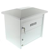 Burg-Wächter Großraum-Briefkasten mit überstehendem Dach, A4 Einwurf-Format, Vollflächig...