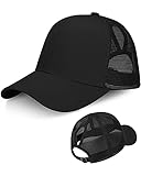 LIVACASA Baseball Cap Damen Pferdeschwanz Mesh Basecap Baseball Hut Atmungsaktiv Cappi Sonnenhut...