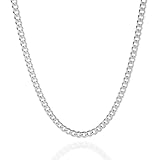 QUADRI - Elegante Kette Herren aus Panzerkette - Halskette Herren Breite 5mm - Silberkette Herren...