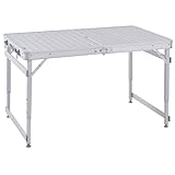 Tragbarer faltbarer Picknicktisch aus Aluminium mit Griff – Outdoor Camping Koffertisch für...
