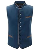 Stockerpoint Ricardo Herren Trachtenweste, Rauchblau, 52