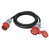 CEE Verlängerungskabel 5m Starkstromkabel H07RN-F 5G 2,5mm² 400V 16A, 5-polig CEE-Verlängerung...