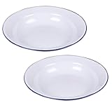 BESPORTBLE 2 Stück Vintage Emaillegeschirr Emaillierte Haushaltsschalen 18cm Aufbewahrungs und...