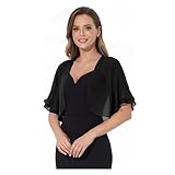 GMGQJST Chiffon Bolero Sommer Neue Frauen Chiffon Schal Kurzarm Vorne Offen Dünne Top...