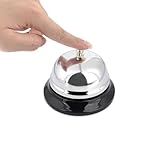 Edelstahl Tischglocke, silberner Metall Service Glocke, mit Nicht rutschender Unterseite, geeignet...