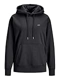 JACK & JONES Damen Jxabbie Rlx Ls Every Hood Swt Noos Kapuzenpullover, Black/Print:white Jjxx Logo,...