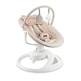 MoMi Babywippe PEARL für Babys bis 9 kg, 360° drehbarer Sitz, LED-Panel, Bluetooth, Fernbedienung,...