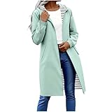 KOG Regenjacke Damen Wasserdicht Lang Laufjacke 2025 Regenjacken Zipper Jacke Solid Oberteile Frauen...