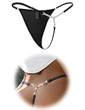 ohmydear String Tanga für Damen Sexy Große Größen G String Damen Strass Tangas für Frauen mit...