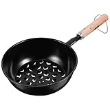 iplusmile Anzündkamin mit Holzgriff Holzkohlebrenner Tragbar Campinggrill Kohlekorb für Outdoor...