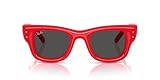 Ray-Ban Unisex Rb4940 Wayfarer Puffer Blacked Out Collection by A$ap Rocky Sonnenbrille, Rot/Schwarz...