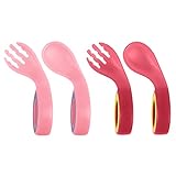 Vicloon Baby Gabel und Löffel Set,4 stück Wärmesensor Baby Löffel,BPA frei,Babylöffel mit...