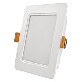 EMOS LED Panel 9 W, quadratische 900 lm Deckenleuchte, Einbauleuchte 12 x 12 cm, Neutralweiß 4000...