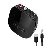 eppfun Bluetooth 5.2 Audio Adapter, Empfänger für Stereoanlage, 3.5mm AUX Klinke & Cinch Receiver...