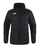 JAKO Herren Coachjacke Team mit Kapuze, Schwarz, S