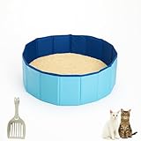 Katzenklo Offen XXL Katzentoilette 30x10cm Katzentoiletten mit Katzenklo Schaufel Groß Katzen Klo...