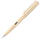 LAMY safari moderner Füllhalter 020 aus robustem Kunststoff in cream mit ergonomischem Griff und...