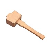 Buche Holzhammer, Klopfholz Hammer, mit bequemem Griff geneigte Schlagfläche Holzbearbeitungshammer...