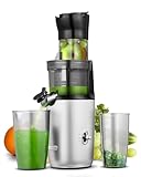 AMZCHEF Ganzfrucht Entsafter - 80MM große Öffnung Slow Juicer - Entsafter Gemüse und Obst...