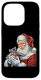 Hülle für iPhone 14 Pro Moo Deng und Santa Ein Nilpferd-Held rettet die Saison