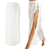 HTTDSLF Damen Sarong Pareo, Strand Wrap Sarong Damen, Lange Strandkleid Sommer Bikini Cover Up,...