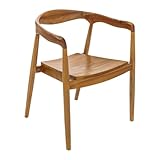 Atmosphera – Miyako Teak-Sessel, B 60 x T 55 x H 78 cm, stapelbar – für Wohnzimmer, Esszimmer,...