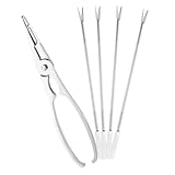 WEKADRIN Edelstahl Meeresfrüchte Werkzeug Set Teilig mit Krabbenklauenknacker und Crab Forks für...