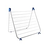 axentia Badewannen-Wäscheständer, ca. 10 m Trockenlänge, 66 x 64 x 14-120 cm