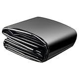 SDLDEER Teichfolie, Teichfolie 4x6m, Schwarz HDPE Teichfolien Schwerlast, für Blumen Gärtner...
