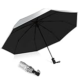 HEXSOLID Regenschirm mit UV-Schutzfaktor 50+, kompakter Regenschirm für Sonne, wasserdicht und...