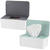 2 Stück Feuchttücher Boxen, Toilettenpapier Box, Taschentuchspender, Serviettenbox mit Deckel,...