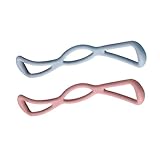 iplusmile 2 Stück Widerstandsband Fitness Zugtrainer Yoga Pilates Elastisch Widerstandsbänder...