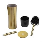 Modernes Edelstahl-WC-Bürsten-Set, Badezimmer-Reinigungszubehör mit Halter, platzsparendes...