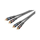 Goobay 60795 Stereo Cinchkabel 2m / 2x Cinch-Stecker auf 2x Cinchstecker / RCA Kabel Subwoofer Kabel...