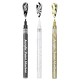 Nail Art Graffiti Pen, Nail Drawing Pen, Nagelkunst Graffiti Stift, 3PCS DIY Nail Art Nagelkunst...