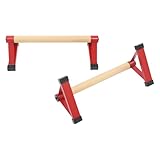 Liegestützgriffe aus Holz, 2x gelenksschonende & rutschfeste Holz Liegestützgriffe Indoor &...