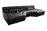 KAWOLA Big Sofa XXL Couch mega Sofa Ledersofa Tara Leder Vintage Wohnlandschaft mit Kissen...